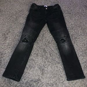 Faded black boys ripped jeans